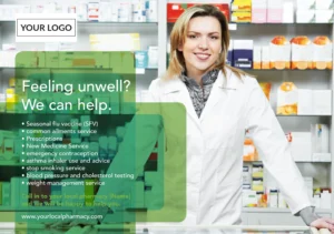 A5 Postcard - Pharmacy (Feeling Unwell?) 04