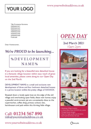 Easy A5 Letter - New Homes