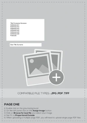 UPLOAD YOUR OWN - A4 Letter, 2 page with salutation