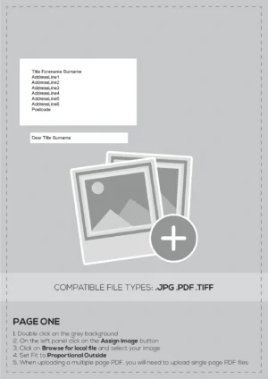 UPLOAD YOUR OWN - A4 Letter, 1 page, 1st class with salutation