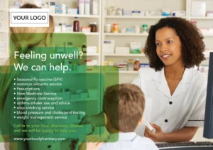 A5 Postcard - Pharmacy (Feeling Unwell?) 02