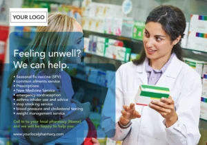 A5 Postcard - Pharmacy (Feeling Unwell?) 03